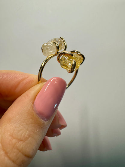 Bezaubernder Ring mit rohem Citrin 💛 (grössenverstellbar)