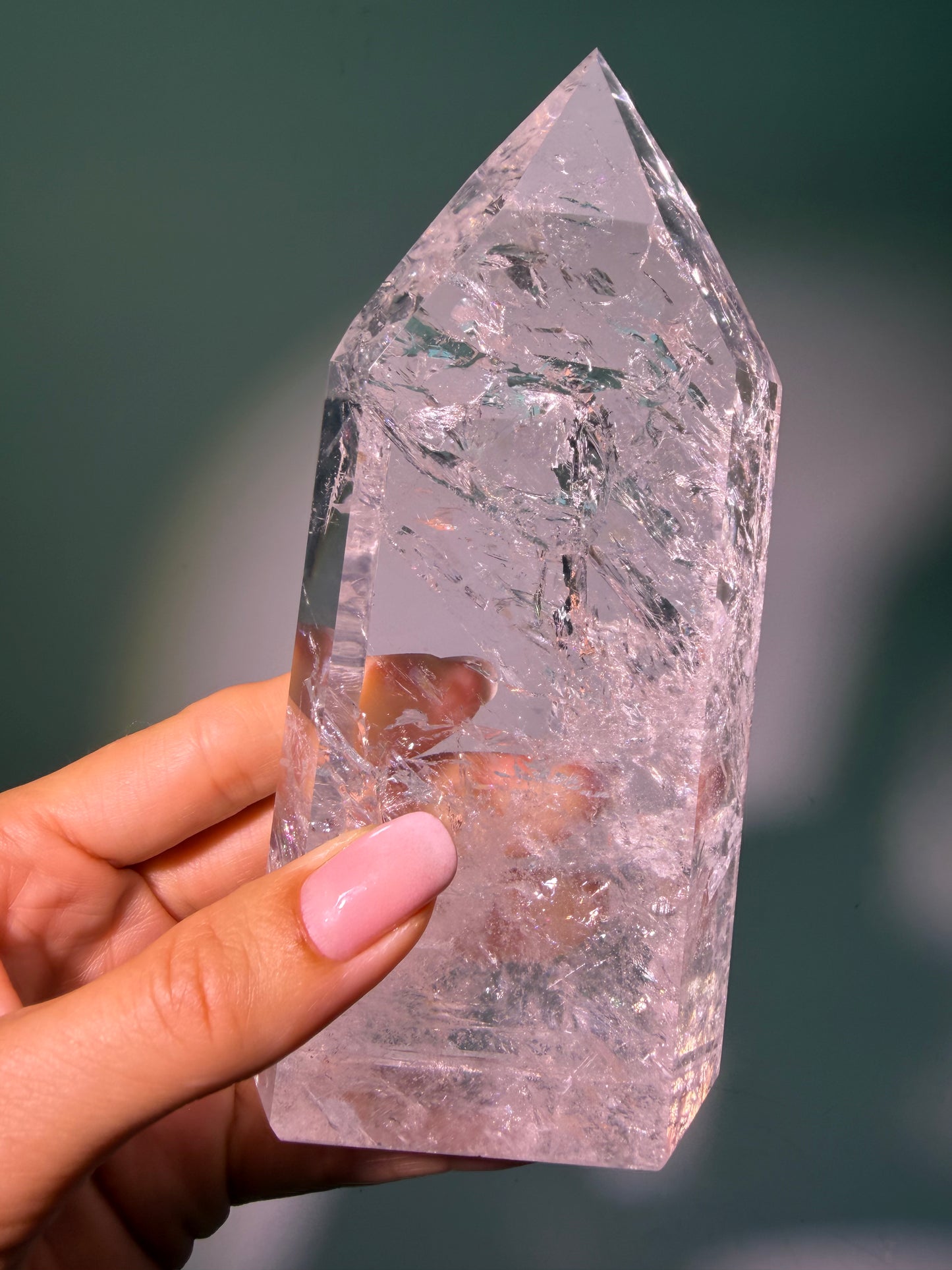 Extra klarer Lemurian Kristall 14.3 cm, 573 g – Bahia, Brasilien