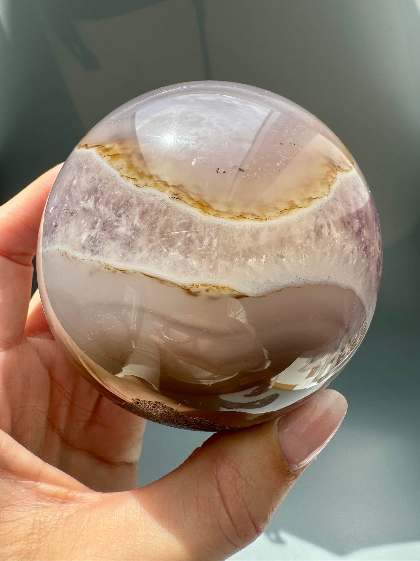 Amethyst Kugel 7.6 cm – 570 g | Zartes Lila & funkelnde Kristalle