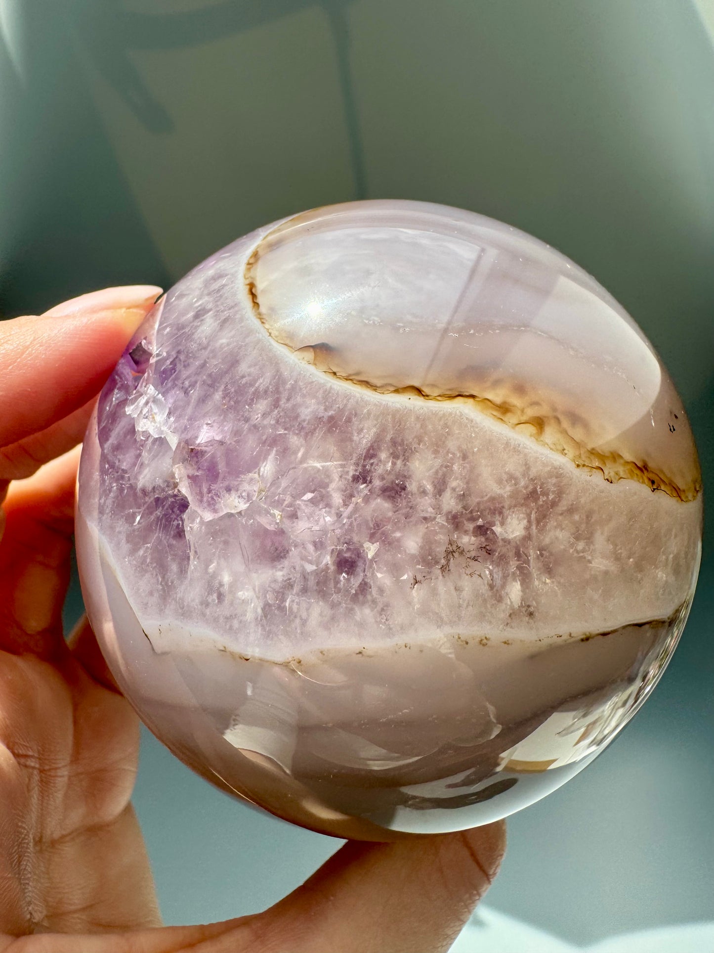 Amethyst Kugel 7.6 cm – 570 g | Zartes Lila & funkelnde Kristalle