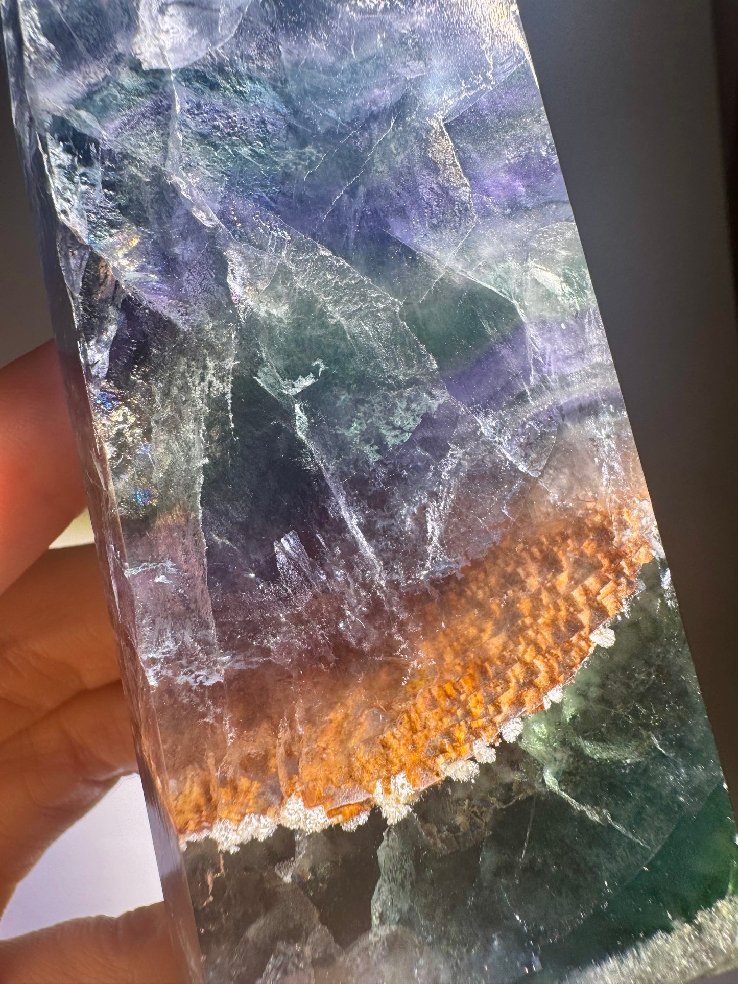 Fluorit aus Brasilien – 12 cm, 343 g – mit Blau, Grün & Lila ✨💎