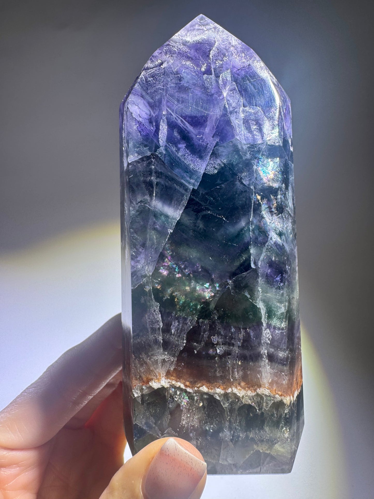 Fluorit aus Brasilien – 12 cm, 367 g – mit Blau, Grün & Lila ✨💎