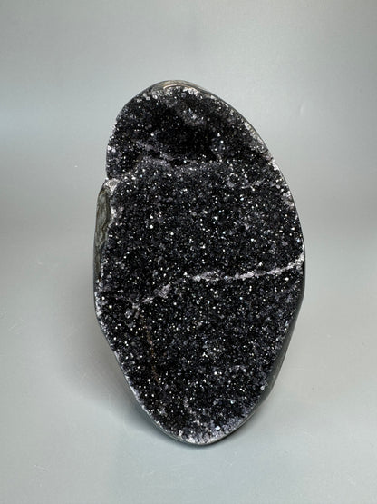Seltene schwarze Rainbow Amethyst Cutbase - 15.5cm, 922g