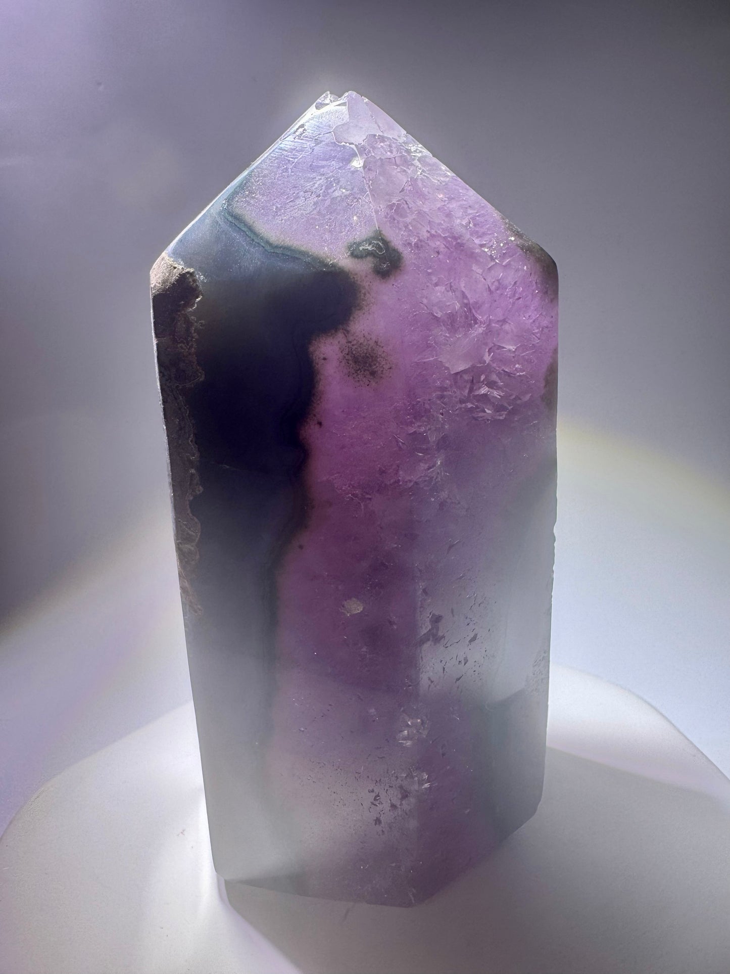 Bezaubernde Amethystspitze aus Uruguay – 13.5 cm | Extra klare Kristalle, 1A-Qualität, Naturstruktur 💜