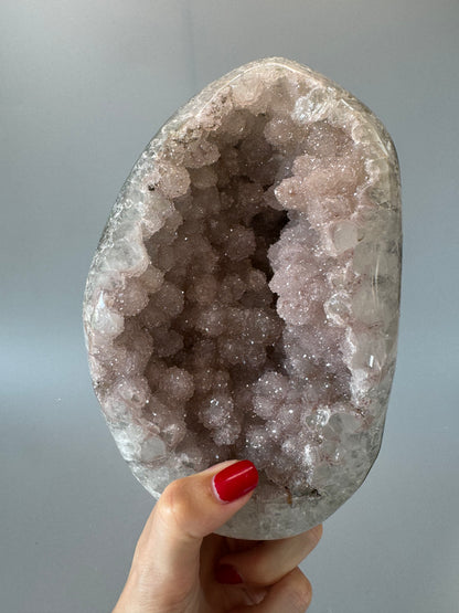 Wunderschöne rosa Rainbow Amethyst Cutbase - 17cm, 2.21kg