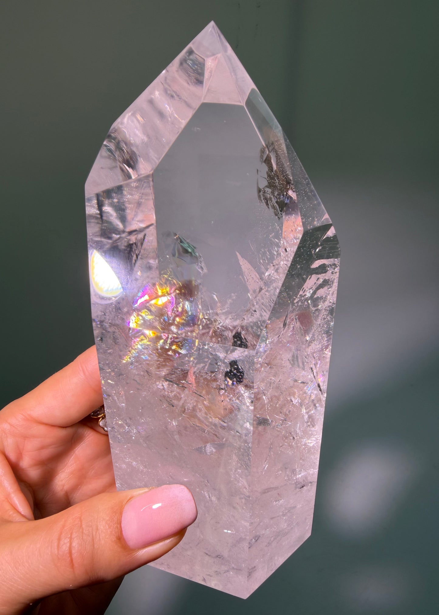 Cristal lemurien extra clair super qualité extra 14 cm, 541 g de Bahia, Brésil