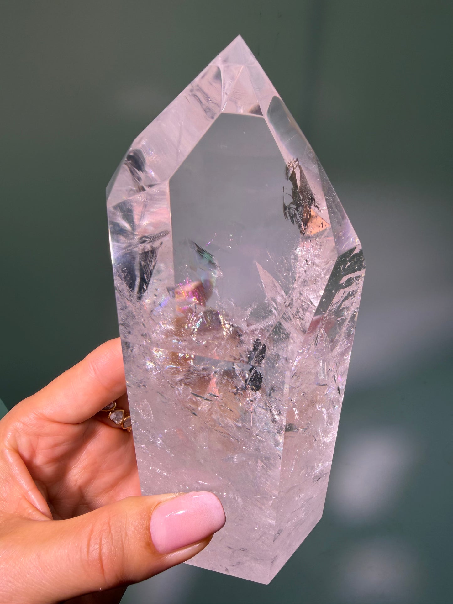Cristal lemurien extra clair super qualité extra 14 cm, 541 g de Bahia, Brésil
