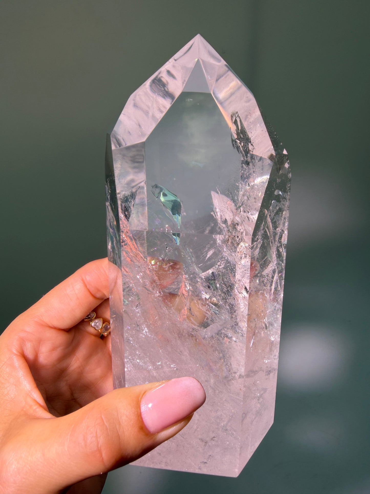 Cristal lemurien extra clair super qualité extra 14 cm, 541 g de Bahia, Brésil