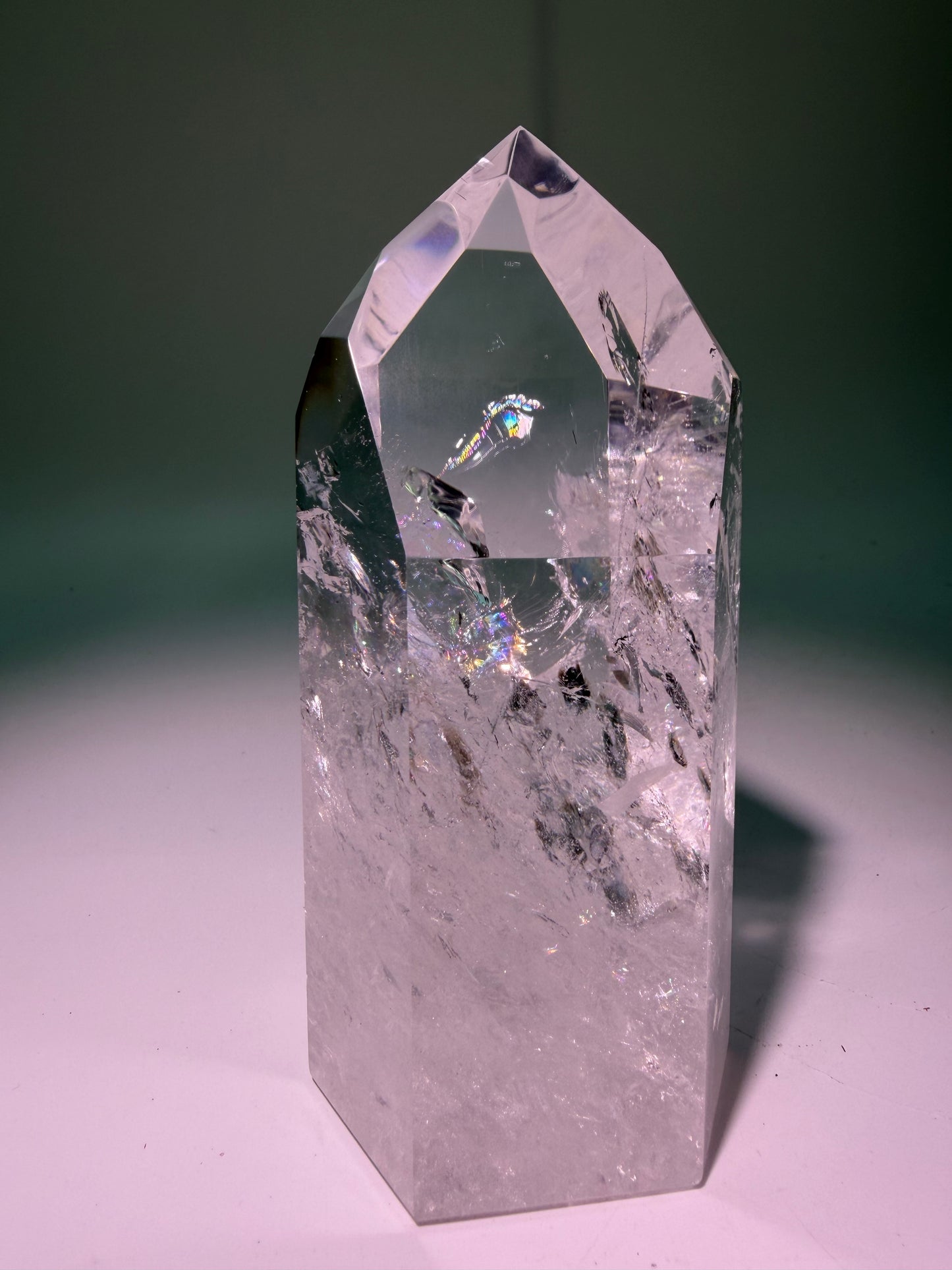 Cristal lemurien extra clair super qualité extra 14 cm, 541 g de Bahia, Brésil
