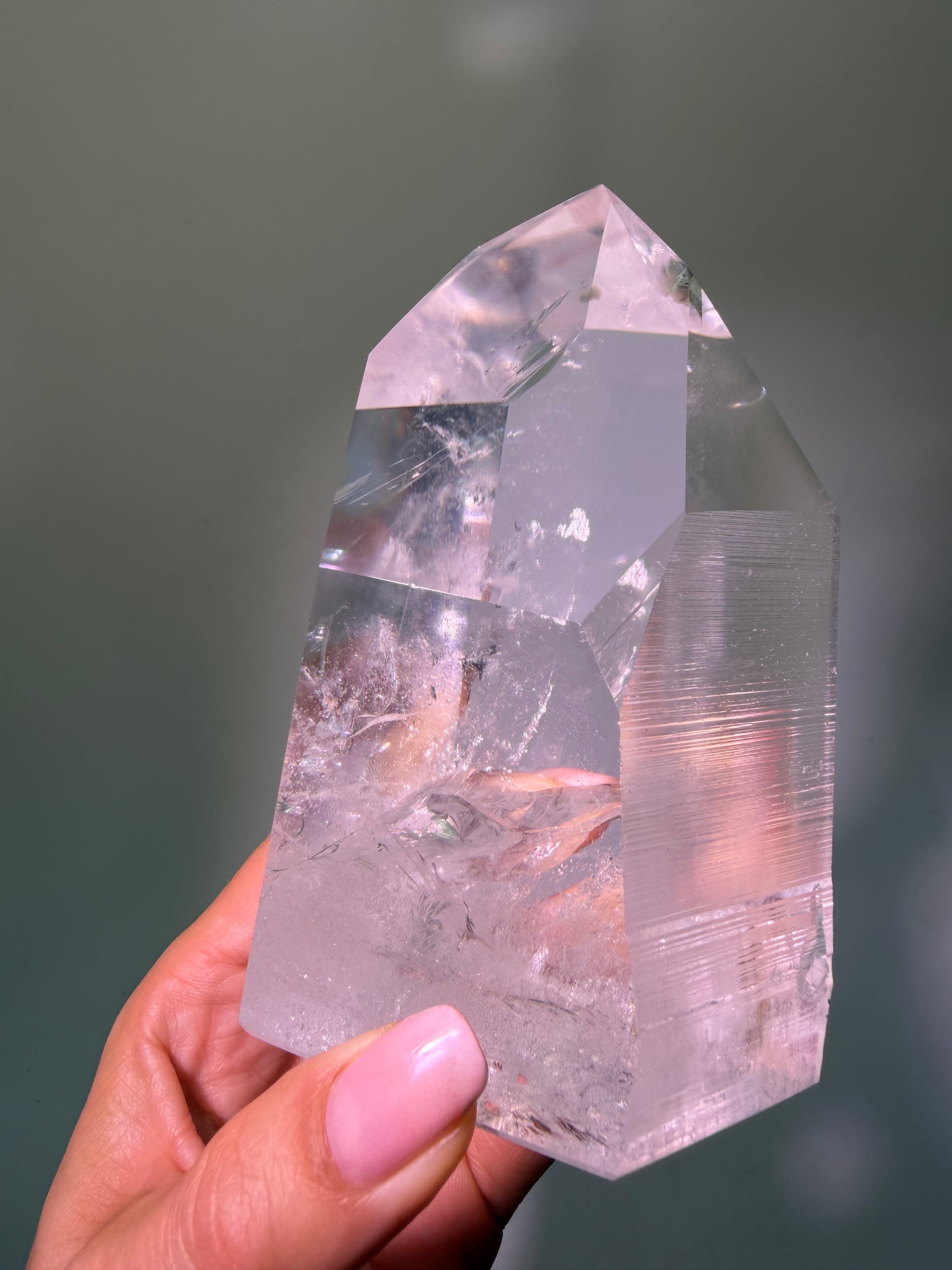 Cristal lemurien extra clair super qualité extra 14 cm, 541 g de Bahia, Brésil