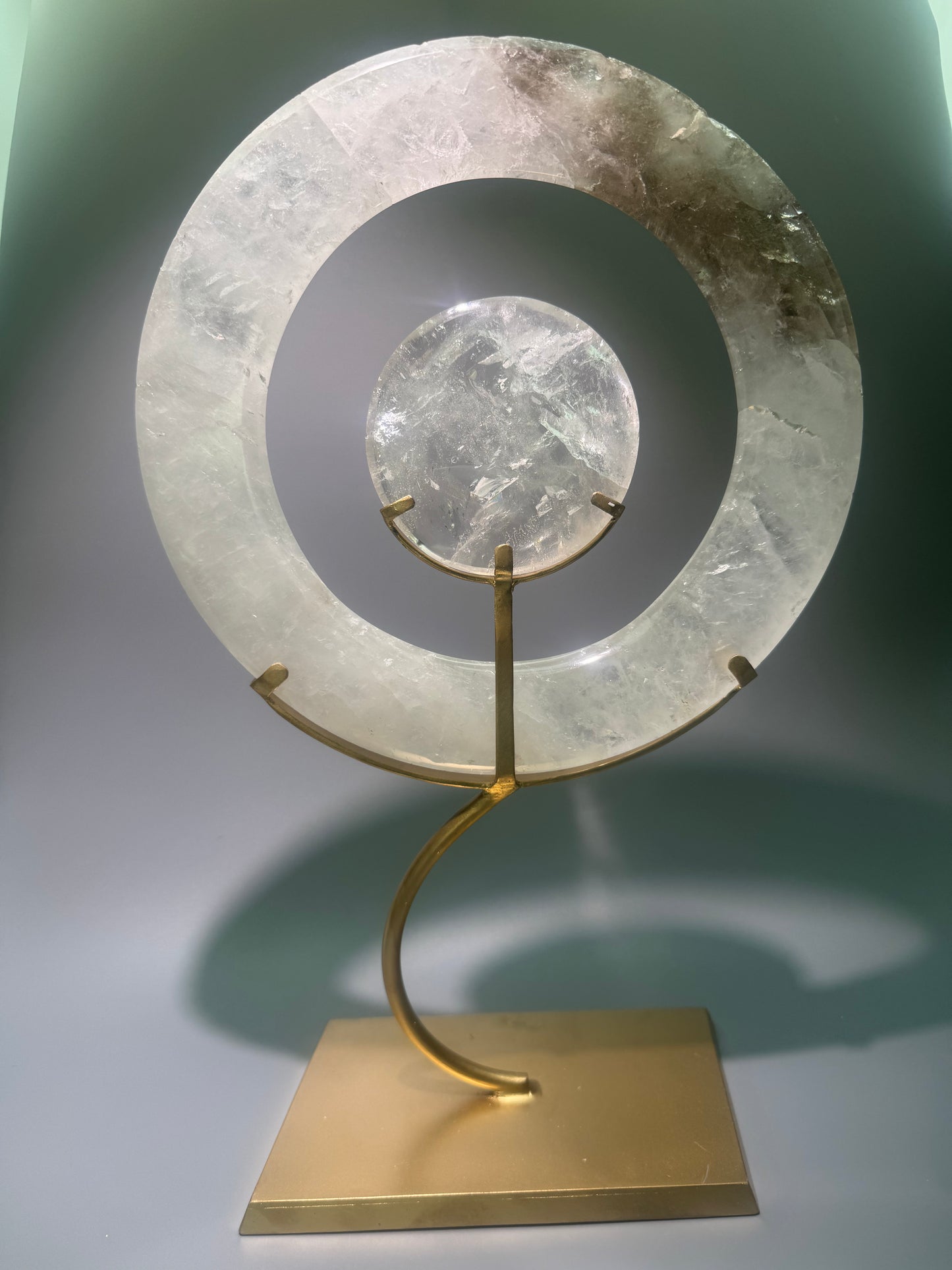 Einzigartiges grosses Kristall-Portal aus Bergkristall & Rauchquarz I 42cm