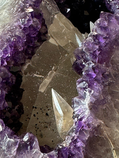 Exklusive seltene Amethyst Kalzit Druse Geode aus Uruguay kaufen - 23cm, 4.52kg UNIQUE CRYSTALS Zürich