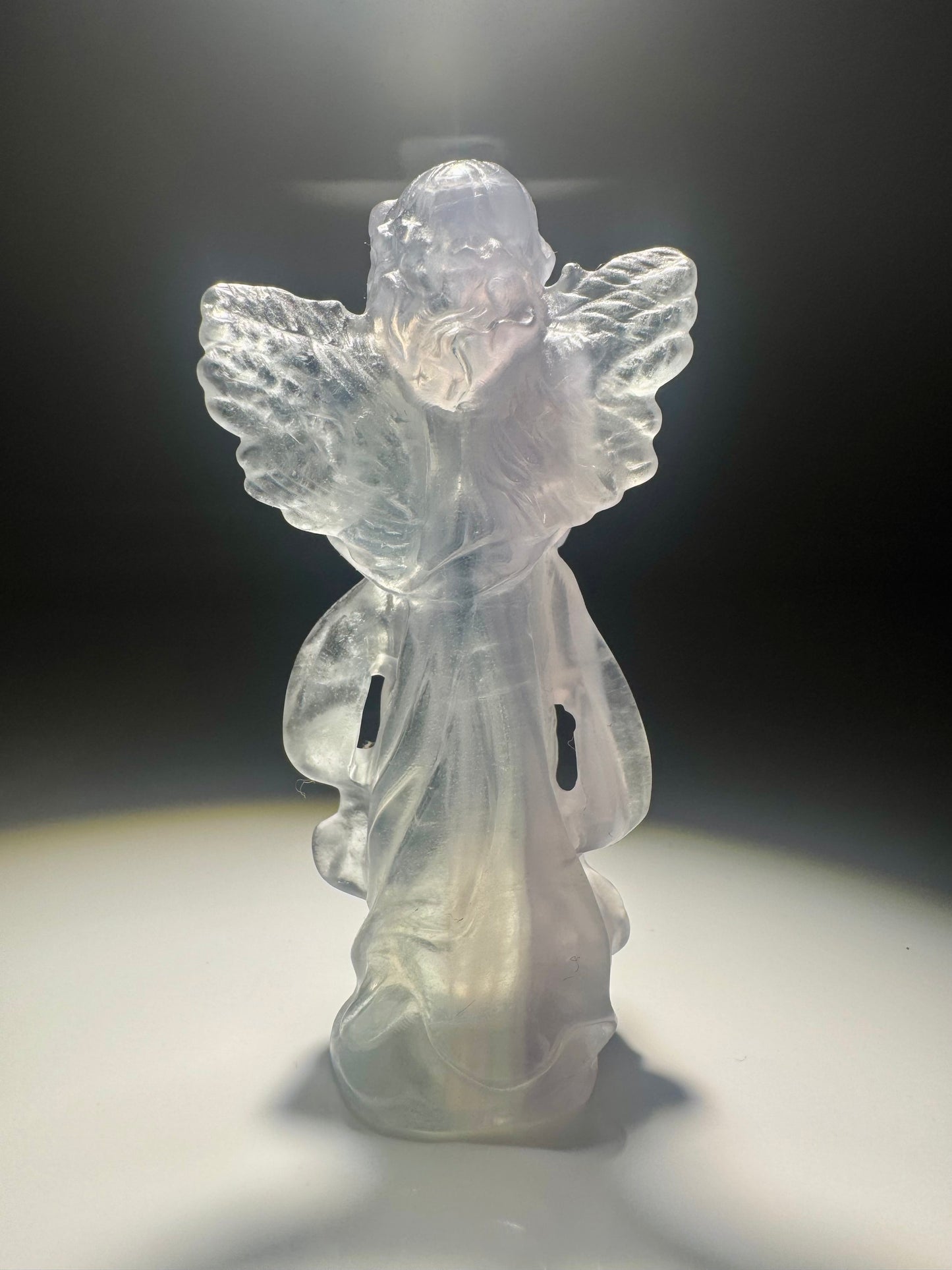 Fluorit Engel 8 cm – Pastell Schutzengel aus Naturstein