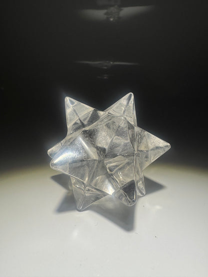 Beautiful rock crystal star (Merkaba) – star tetrahedron 4.3 cm