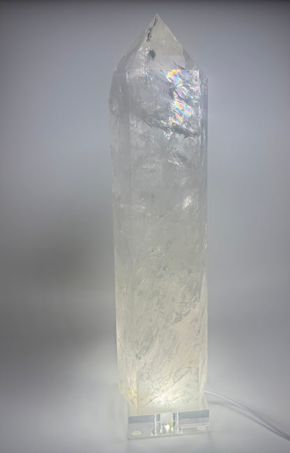 Wunderbare Bergkristall Spitze mit Regenbogen - 38cm, 5.39kg