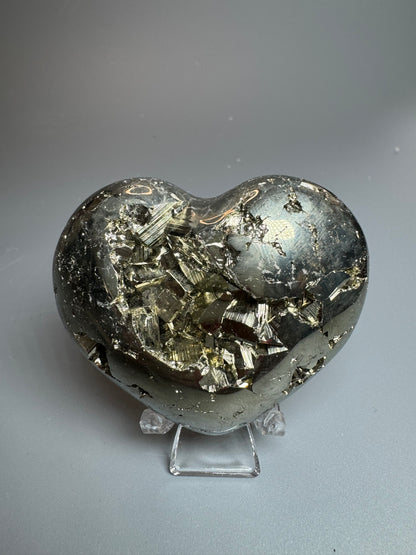 Pyrit Herz - 5.5x6cm, 216g
