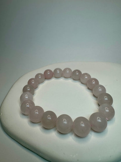 Bracelet enchanteur en quartz rose 💗- 18cm