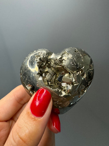 Pyrit Herz - 5.5x6cm, 216g