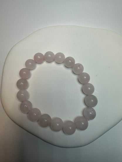 Bracelet enchanteur en quartz rose 💗- 18cm