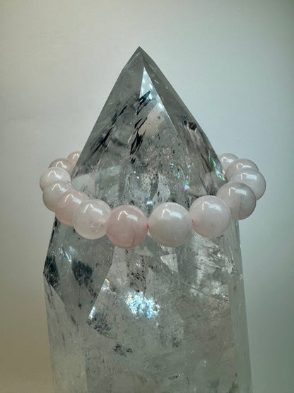 Bracelet enchanteur en quartz rose 💗- 18cm