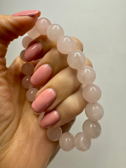 Bracelet enchanteur en quartz rose 💗- 18cm