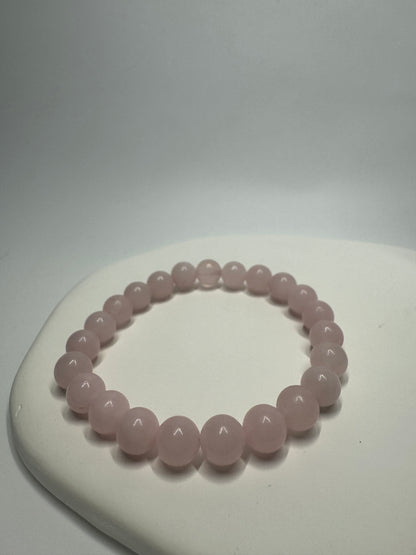 Bracelet enchanteur en quartz rose 💗- 18cm