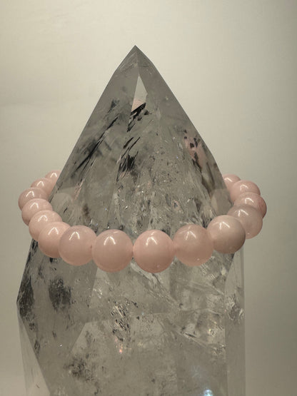 Bracelet enchanteur en quartz rose 💗- 18cm