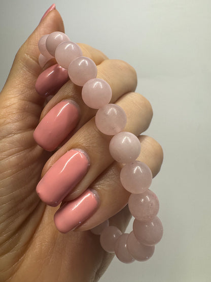 Bracelet enchanteur en quartz rose 💗- 18cm