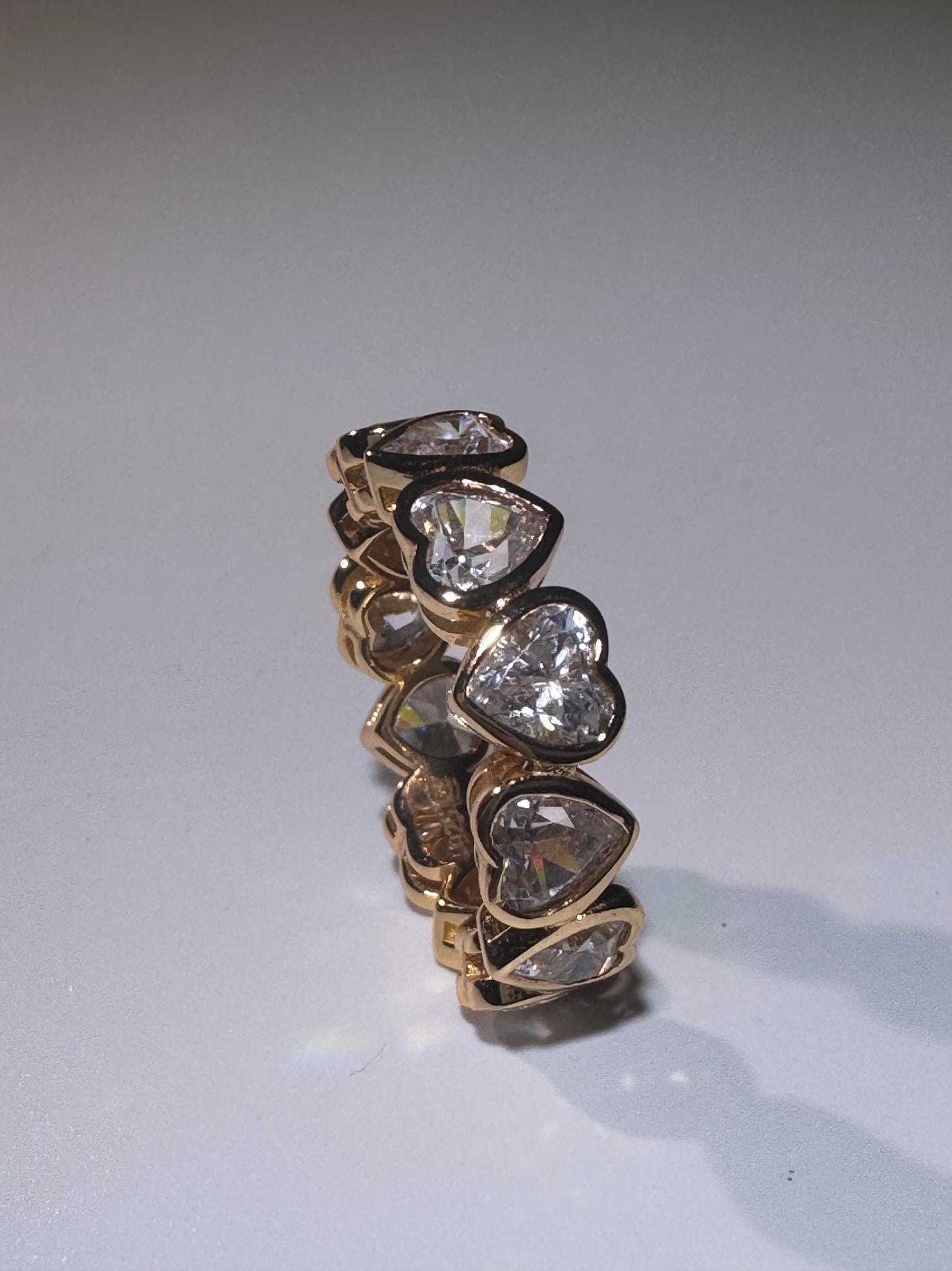Herzring aus 925 Silber mit Moissanit-Herzen – 2.5 Mikron Roségold plattiert 💖