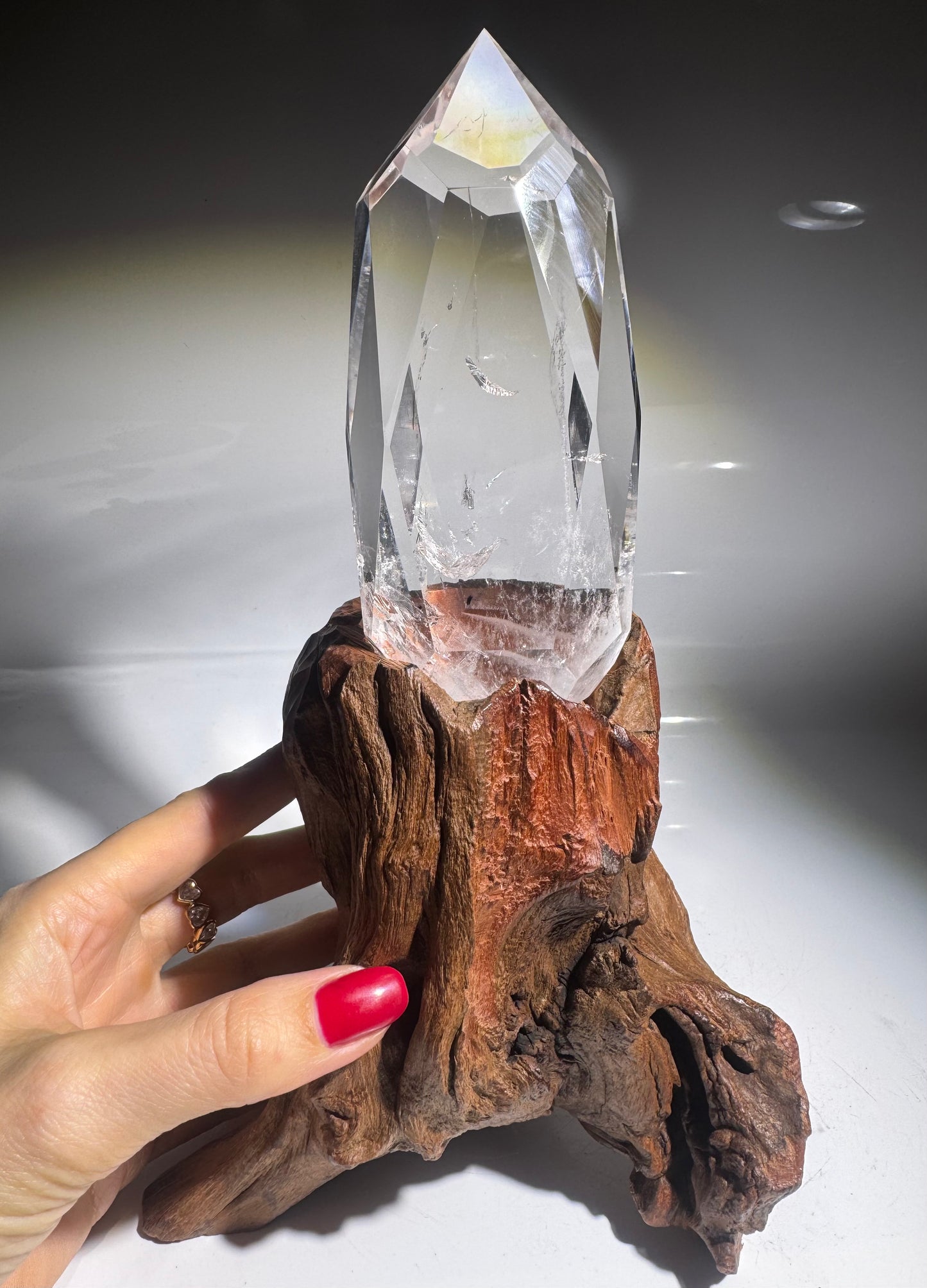 Ultraklarer Lemurian Bergkristall · Facettiertes Lichtunikat  · Handarbeit aus Brasilien ✨