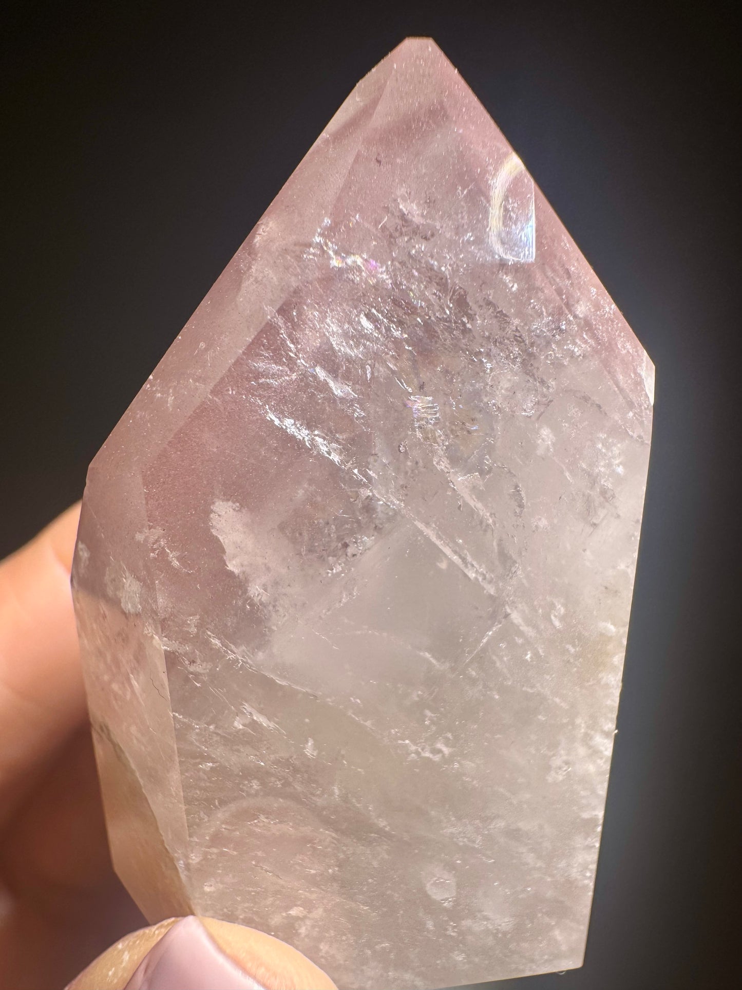 Pink Lithium Spitze 3 cm – faszinierendes, funkelndes Innenleben aus Brasilien, seltene Edelstein-Qualität 💗 (Kopie)