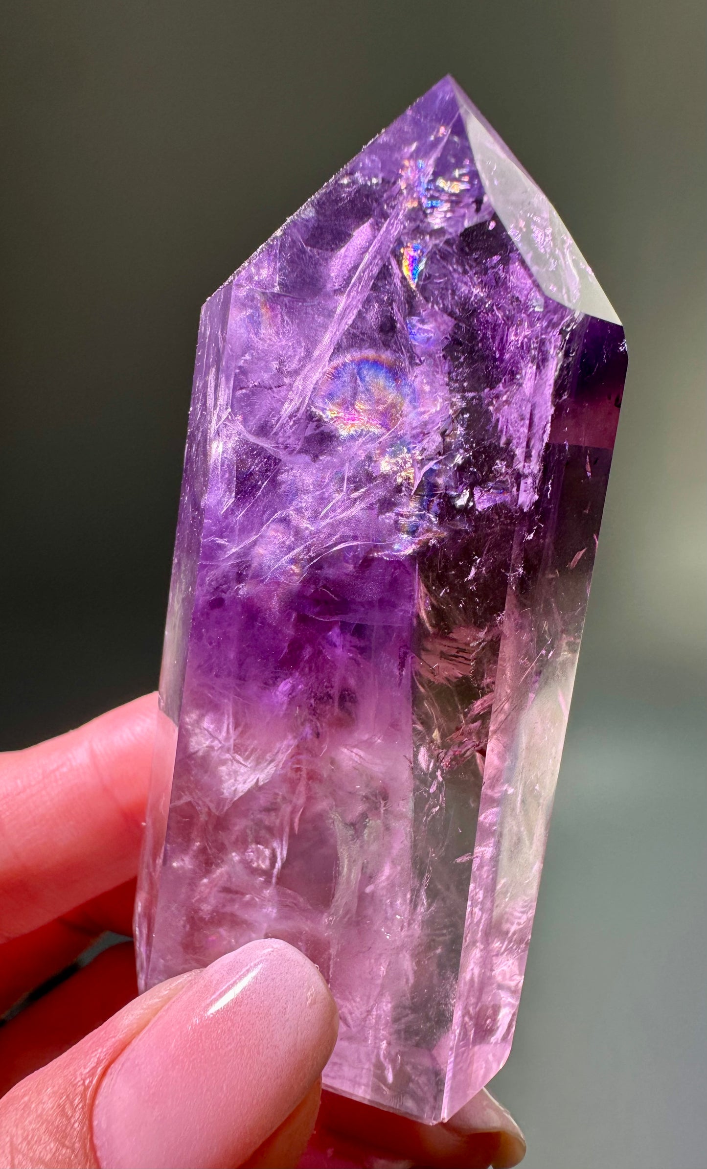 Phantom Amethyst mit Ametrin & Hollandit-Einschlüssen – Ultraseltenes Museumsstück