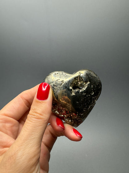 Pyrit Herz - 6x6cm, 182g