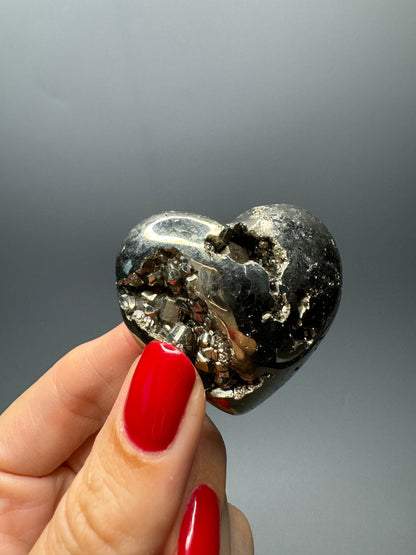 Pyrit Herz - 4x4.5cm, 87g