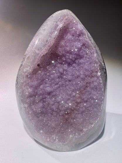 Bezaubernder Sugary Rainbow Amethyst Druse Geode  aus Uruguay – 13 cm, 1.11 kg – UNIQUE CRYSTALS kaufen