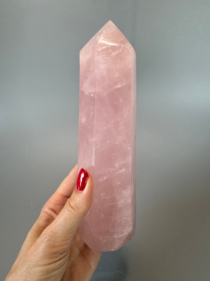 Rosenquarz Spitze - 19cm, 865g
