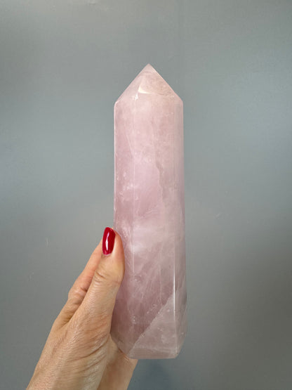 Rosenquarz Spitze - 18.5cm, 822g