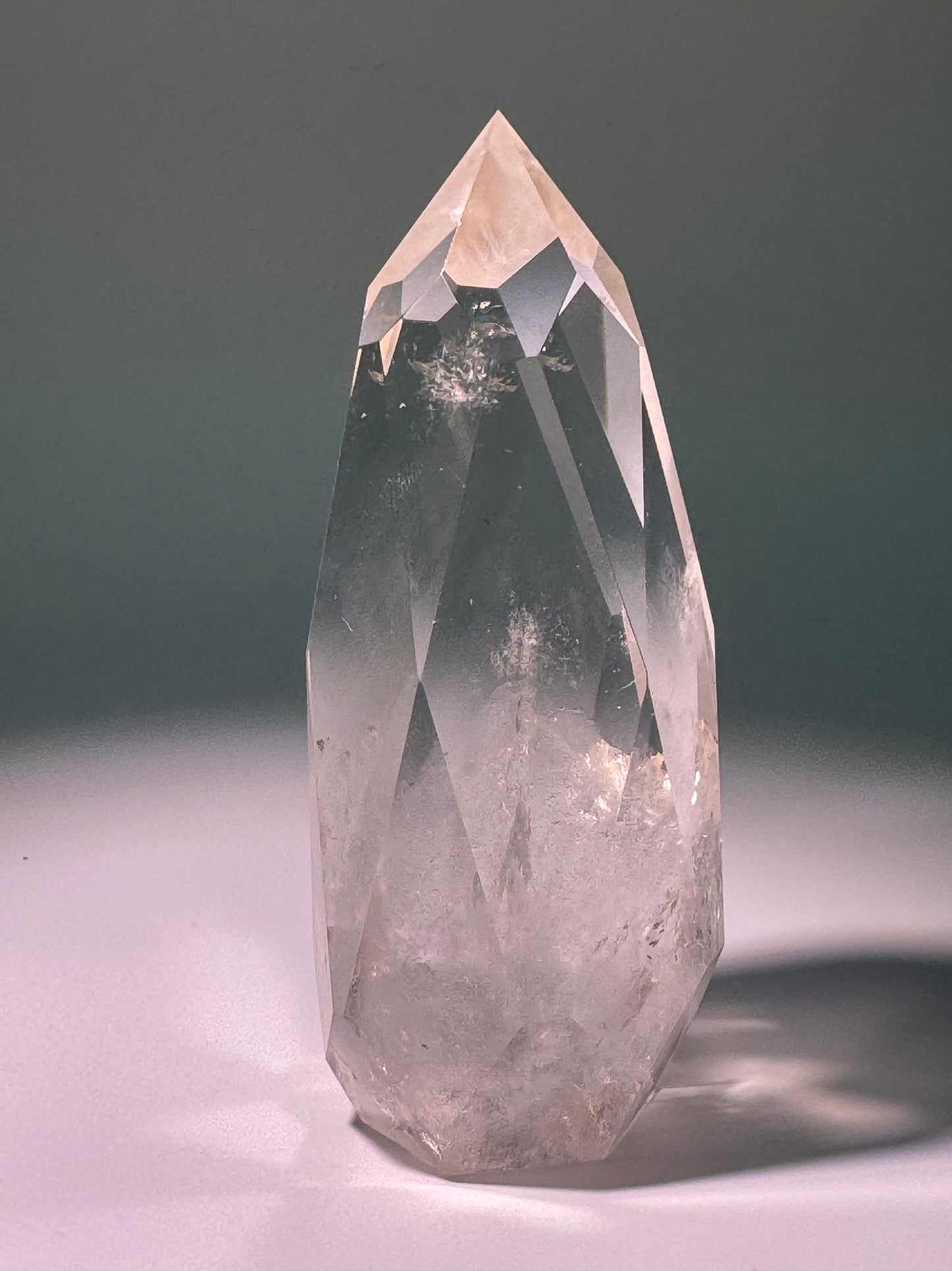 Ultraclear Lemurian Rock Crystal · Faceted Light Unique Piece · Premium Quality ✨