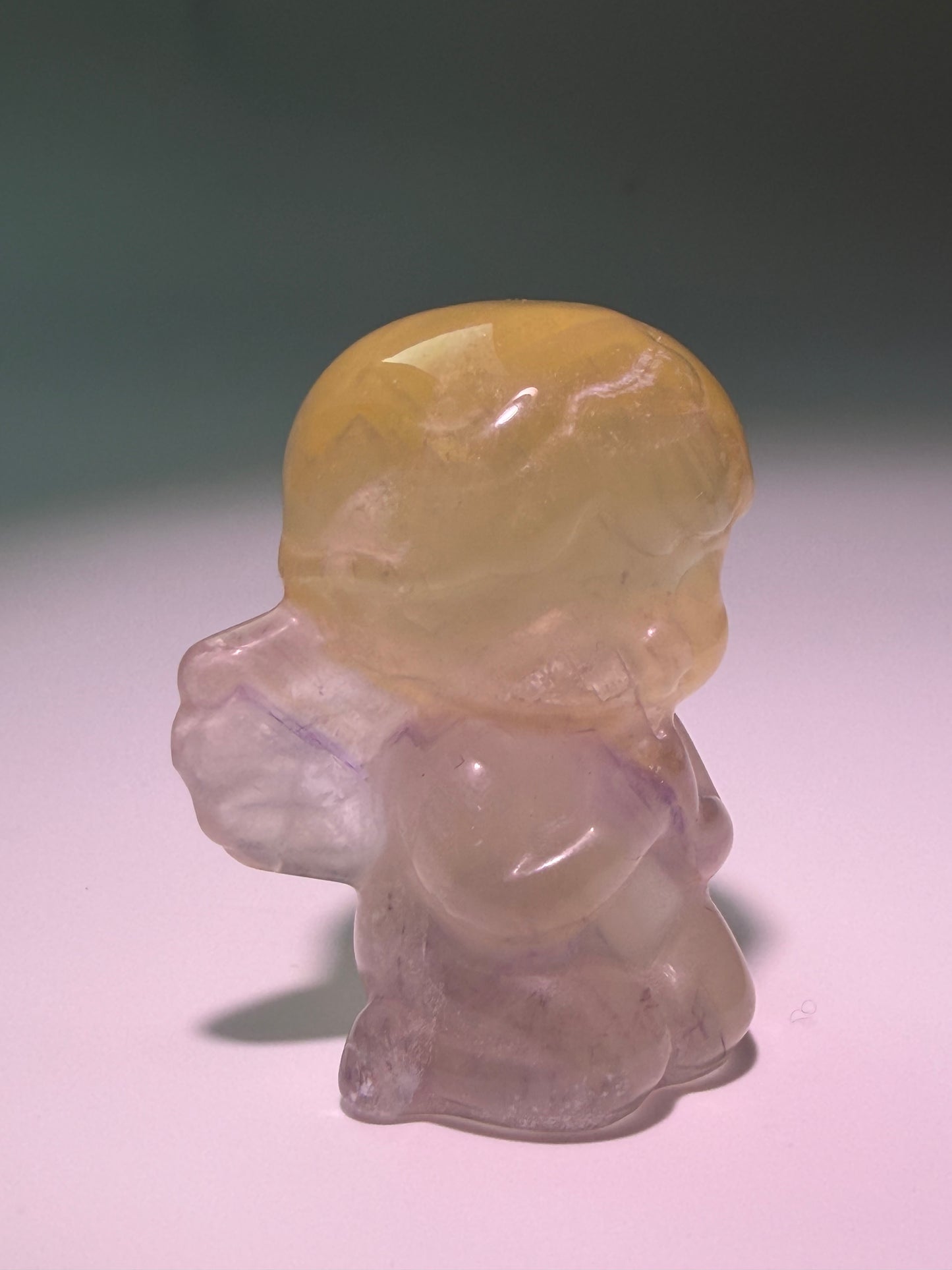 Fluorit-Engel 4 cm – Handgefertigter Schutzengel aus Naturstein