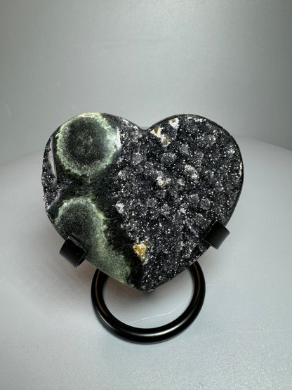 Amethyst Herz mit Stalaktiten - 6.5cm, 143g