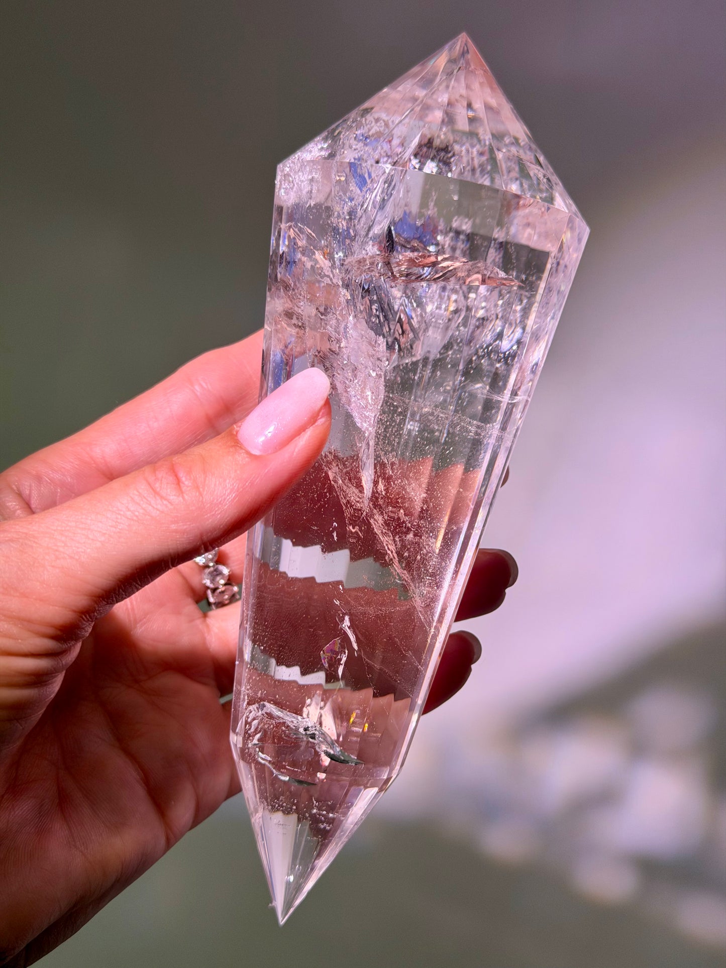 Lemurian Bergkristall Vogel Cut – 12 oder 28 Facetten aus Brasilien