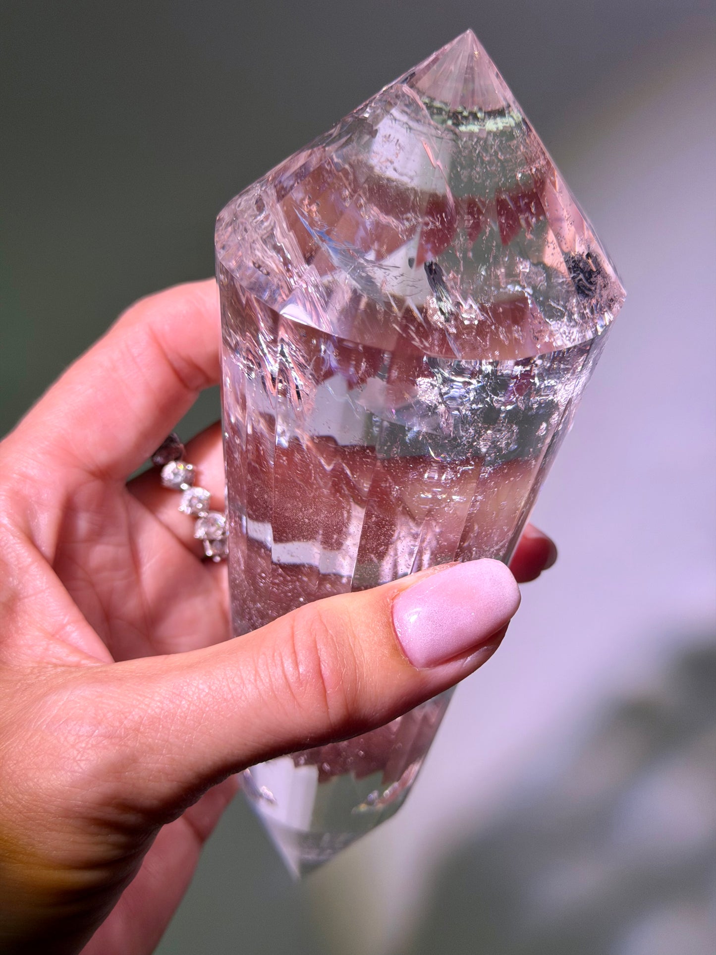 Lemurian Bergkristall Vogel Cut – 12 oder 28 Facetten aus Brasilien