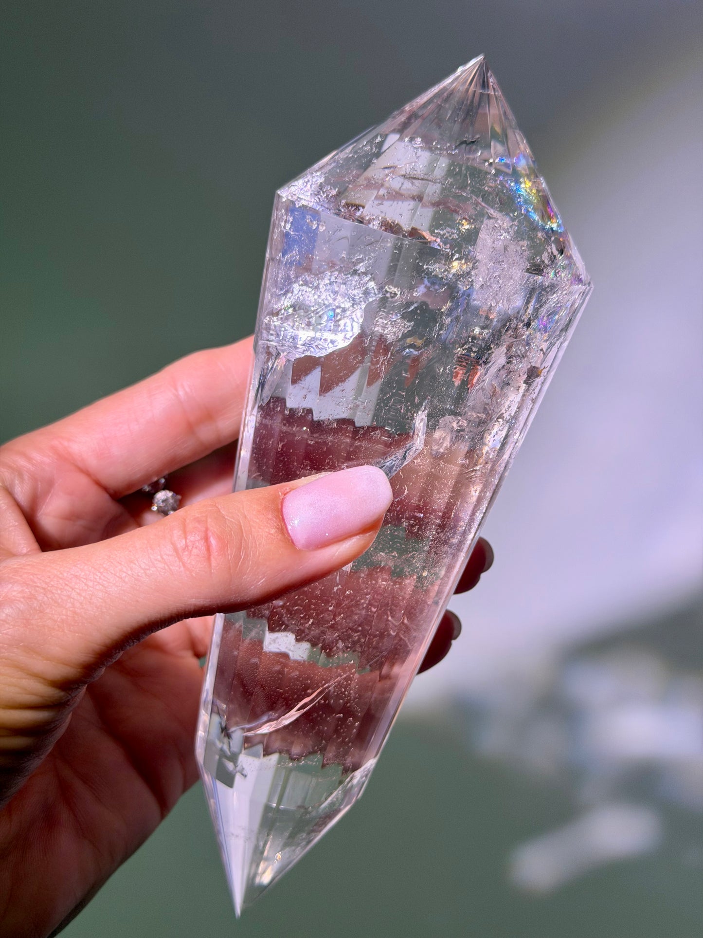 Lemurian Bergkristall Vogel Cut – 12 oder 28 Facetten aus Brasilien