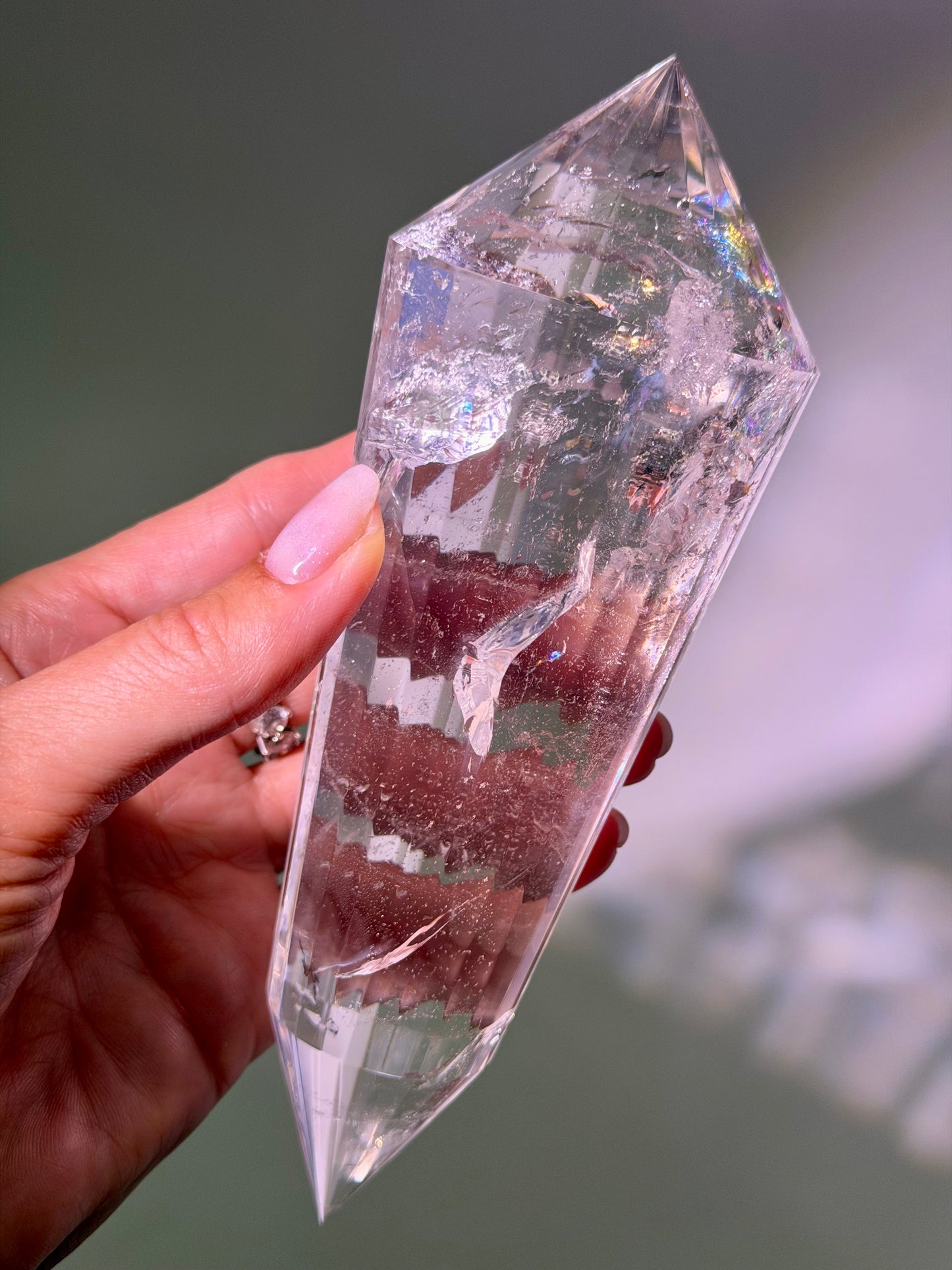 Lemurian Bergkristall Vogel Cut – 12 oder 28 Facetten aus Brasilien