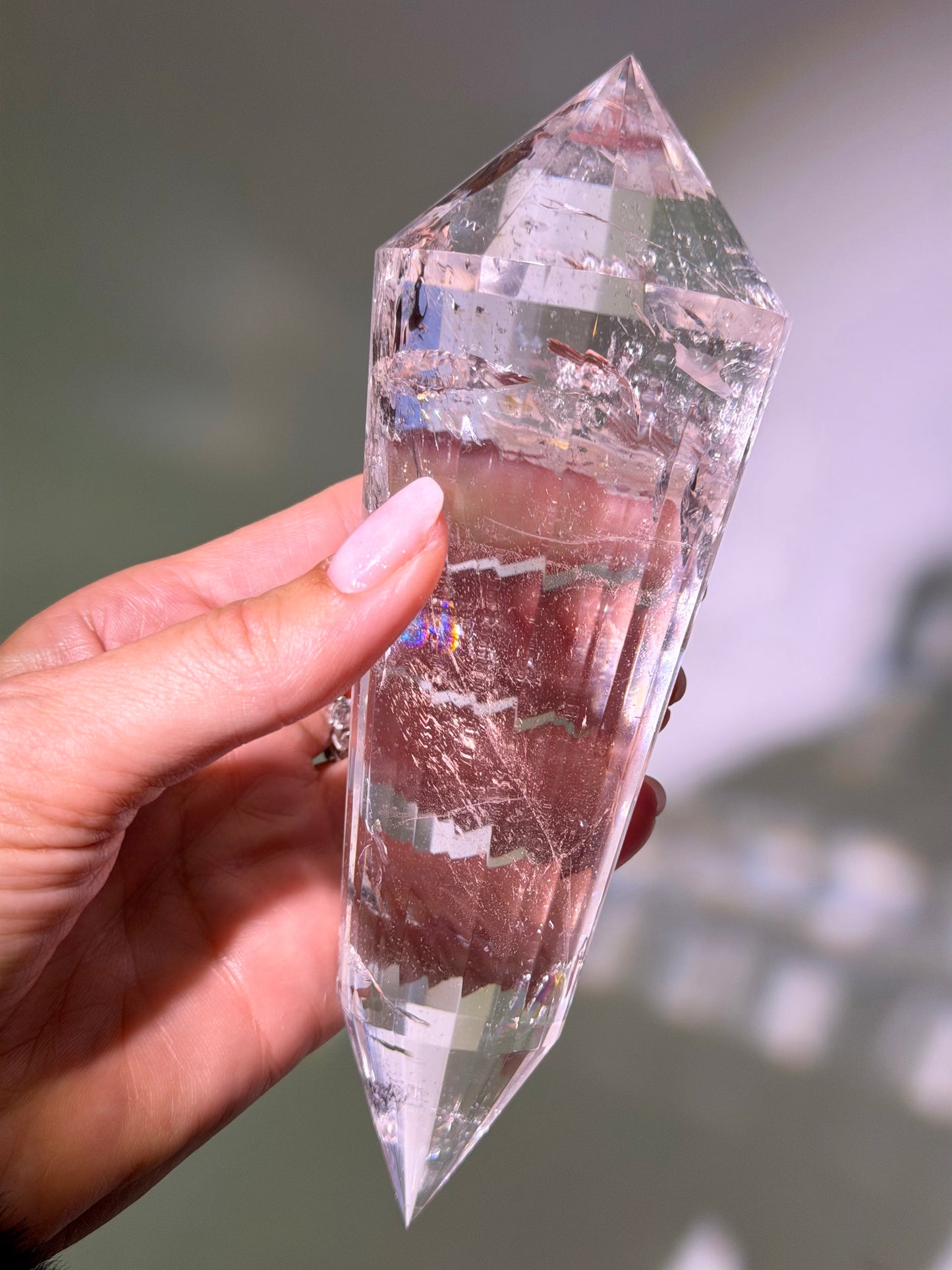 Lemurian Bergkristall Vogel Cut – 12 oder 28 Facetten aus Brasilien