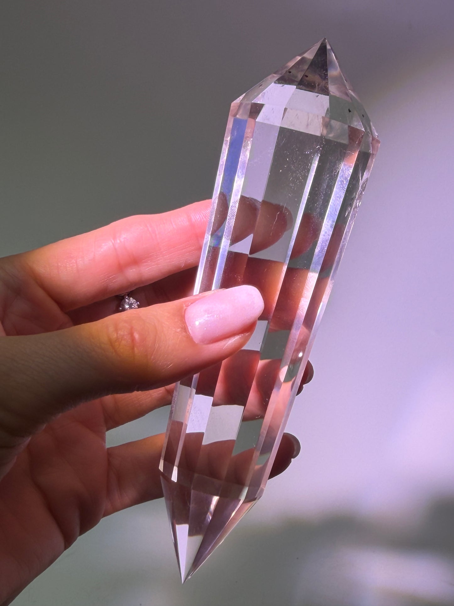 Lemurian Bergkristall Vogel Cut – 12 oder 28 Facetten aus Brasilien