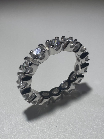 Eleganter Moissanit Ring – Grösse 5 – Funkelnder Verlobungsring mit Brillanz 💍✨