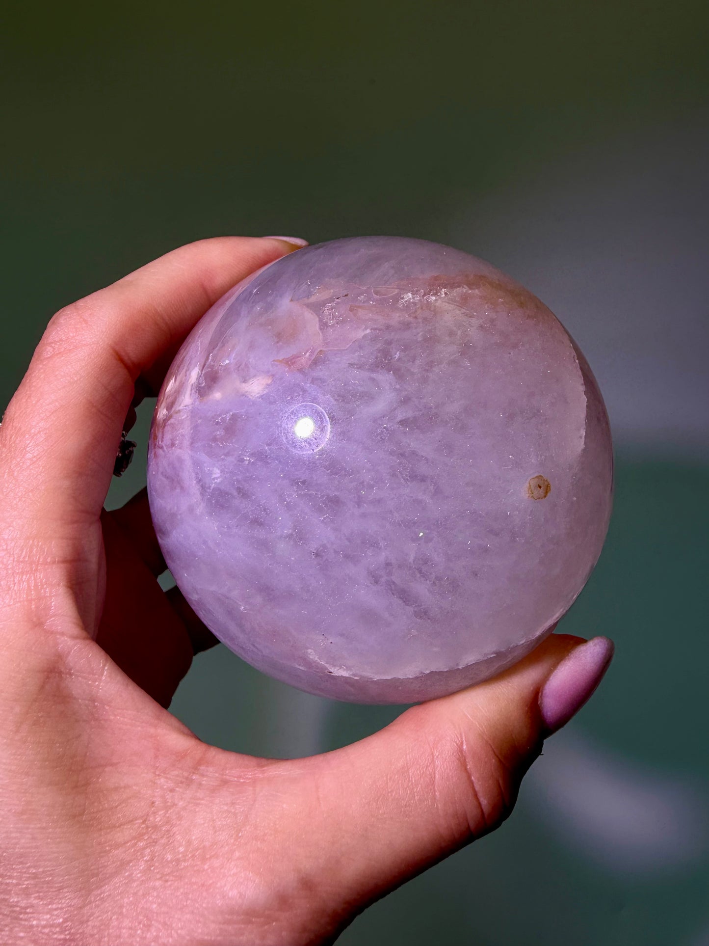 Amethyst sphere 7.6 cm – 570 g | Soft purple & sparkling crystals
