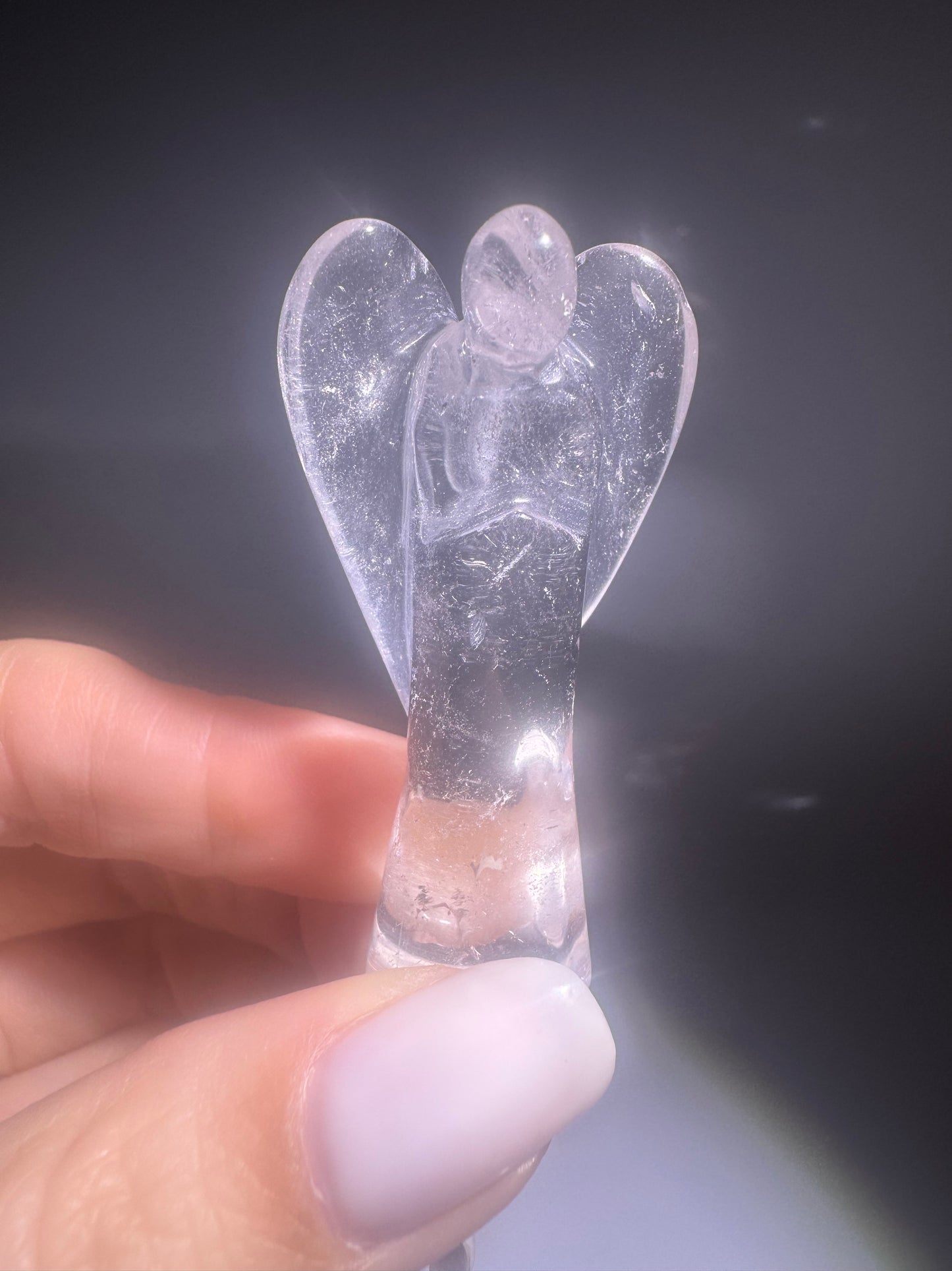 Bergkristall Engel 5,5–6 cm | Handgeschliffen | Klarer Schutzengel