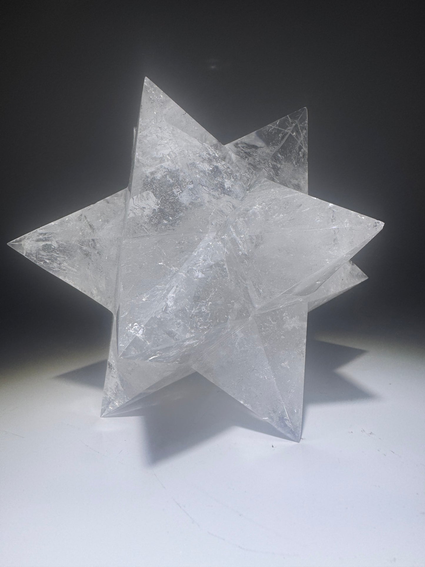 Merkaba Stern aus Bergkristall 743 g | Handgefertigt in Brasilien | Heilige Geometrie